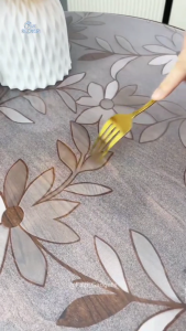 Customized ransparent 0.3mm PVC plastic table cover for table Waterproof Oil Proof PVC