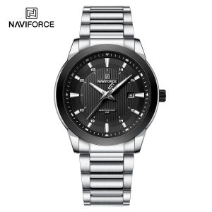 NAVIFORCE Watch for Men Waterproof 2023 Casual Sports Watches Stainless Steel Quartz Relo Luminous Date Wristwatch