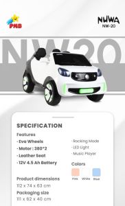 Mobil Remot Control Nuwa NW20 Aki 12 Volt Jok Kulit Mobil Aki Anak Nuwa NW-20 PMB Nuwa 20