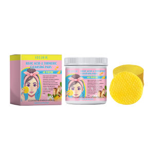 EELHOE Kojic Acid Turmeric Cleansing Pads Gently Cleanses Facial Skin Turmeric Kojic Acid Pads Refreshing and Balanced Oil Skincare Cleansing Pad Brightening Pads