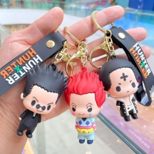 Anime Hunter X Hunter Keychain Silicone Figure Car Keychains Key Chain Pendant Keyring Accessories Holder Bag Jewelry Gifts
