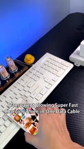 Kabel Data Charger 100 W 3 in 1 Micro USB Type C Lightning 20 V Panjang 12 M