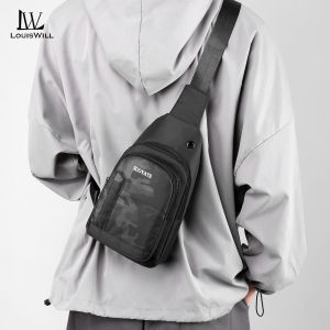 LouisWill กระเป๋าสะพายข้างสำหรับผู้ชายกระเป๋าครอสบอดี้กันน้ำกระเป๋าคาดหน้าอกกระเป๋าสะพายข้างความจุขนาดใหญ่กระเป๋ากีฬาสะพายไหล่ไหล่กลางแจ้งกระเป๋าออกกำลังกายกระเป๋าเดินทางกระเป๋าธุรกิจสำหรับผู้ชาย