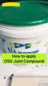 5KG Obaproof All Purpose OSG Joint Compound (Ready Mixed/Non-Asbestos) Also known as ASG joint compound