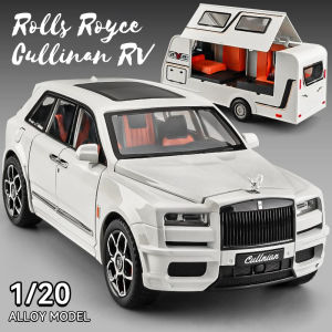 1:20 Scale Rolls Royce Cullinan RV Alloy Car Model Diecast Car Sound Light Car Lovers Collection Kids Birthday Gift Metal Boys Toys