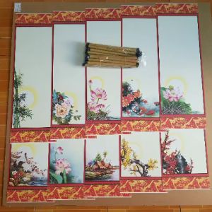 Set gồm 10 tờ giấy viết thư pháp KÈM 10 cặp nẹp treo kích thước 27cm x 79cm. giấy thư pháp