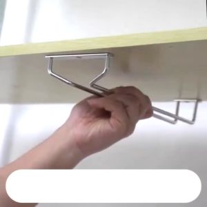 27/34cm stainless steel wine Glass Rack Kitchen storage Creative hanging tall glass wine rack Organizer inverts home red wine glass rack Restaurant wine cabinet under glass rack metal bar Wine rack tools