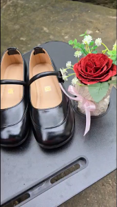 Sẵn giày búp bê mũi bọc đế bệt trống trơn kèm quai ngang trẻ trung năng động from to MV559