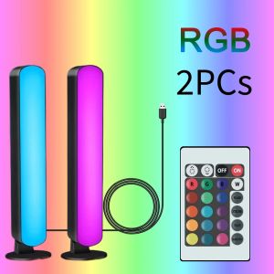 Music Night Light RGB APP Control LED Sound Activated USB Powered Ambient for Desk Bedroom Bedside Gaming Home Party Gift