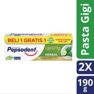 Pasta Gigi Pepsodent Herbal Complete8 190Gr - 1 Pack Isi 2