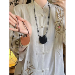 Vintage Leather Neck Gaiter Sunglasses Holder Women Long Scarf Eyewear Case Necklace Fashion Accessory Ethnic Style Fresh out