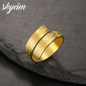 Skyrim Nhẫn thép Titan Rune mở trang sức thời trang nhẫn của nữ điều chỉnh được