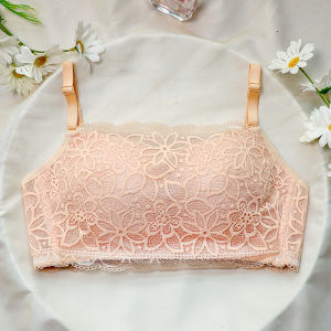 เสื้อชั้นในลูกไม้แบบเกาะอกสำหรับผู้หญิง ไร้สาย ทรงเข้ารูป เซ็กซี่ ฤดูร้อน 2023 ชุดชั้นในลูกไม้ขอบดอกไม้สำหรับผู้หญิงวัยกลางคน