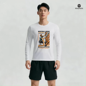 Madaha Kaos Baju Lengan Panjang Dry fit Jersey Olahraga Mountain Climbing more worry less