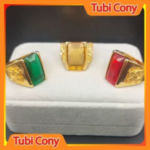 Nhẫn nam phong thủy bản vuông chạm rồng Tubi Cony N2311-99-DX2