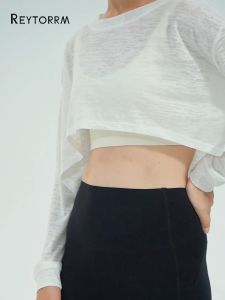 Reytorrm Baju Olahraga Wanita Lengan Panjang Kaos Long Sleeve T-Shirt Yoga Oversize (YC104)
