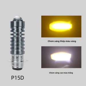 Bóng Đèn Pha Xe Máy LED P15D H6M T19 Siêu Sáng 6000K 3000K 12-60V Tương Thích Với Mio - Đèn Pha Sương Mù Đèn Pha Cắm Trực Tiếp