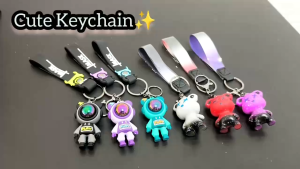Car Keychain Hook Key Ring Bag Charm Cute Cartoon Pendant | Gantungan Rantai Kunci Comel | Astronaut Galaxy Bear 小熊钥匙扣