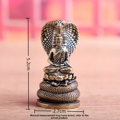 Brass Snakewise Buddha High End Niche Bronze Statue