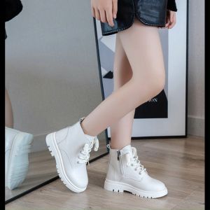 Giày Bốt da cap cấp cho bé gái Bốt cho bé gái da mềm đế êm khóa kéo tôn dáng Giày cao cổ bé gái GG038