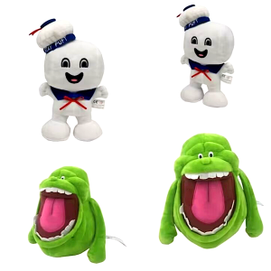 Đồ Chơi Nhồi Bông Ghostbusters Marshmallow Man & Slimer 20CM Hình Thủy Thủ Ngân Hàng Cổ Điển Quà Giáng Sinh Chất Liệu Bông PP Ngắn