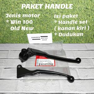 Handle set kanan kiri rem dan kopling + Dudukan Honda win 100 Old New