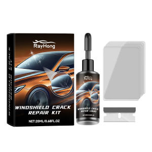 RAYHONG | Car Windshield Repair Kit Glass Crack Scratch Repairing Crack Fluid Filler Window Screen Polishing Resin Curing Film Scraper Set