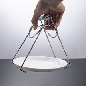 304 Stainless Steel Anti-Scald Clamp Soup Bowl Grabbing Clamp Sand Pot Steaming Dish Clamp Anti-Slip Kitchen Cooking Tool