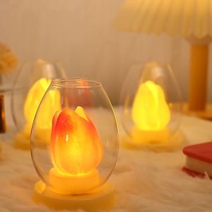 Simulasi Bunga Tulip & Dekorasi Ulang Tahun: Lampu Malam Kamar Tidur