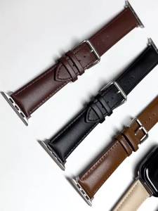 Leather Strap for Apple Watch Band 38mm 40 41 42 44 45 46 Ultra 49mm Fashion Smartwatch Bracelet iWatch Series 12 11 10 9 8 7 6