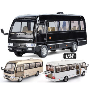 1:24 Quy Mô Toyota Coaster xe hợp kim Mô Hình Xe mô hình đúc Âm Thanh Ánh Sáng Xe Những Người Yêu Thích Bộ Sưu Tập Trẻ Em Món Quà Sinh Nhật Kim Loại Đồ chơi bé trai