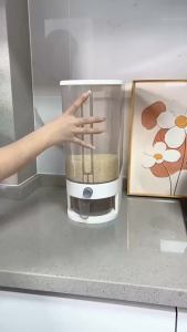 Hisoa 10KG Auto Rice Dispenser | Sealed Anti-Insect/Damp Storage | Measuring Cup & One-Touch Design