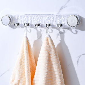 M.G. 1pc Rotating Suction Cup Row Hooks Strong Bathroom Kitchen Storage Organizer Hooks