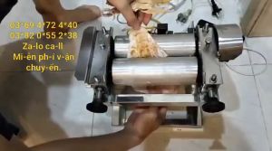 Máy cán khô mực inox cho nhà hàng quán nhậu chạy điện