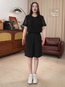Office Casual Slimming Capri Pants Solid Straight Leg Summer