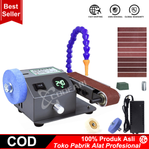 Penghalus Sabuk Listrik 350W Dengan Air Mengalir Pendingin Mesin Sabuk Abrasif Air Vertikal & Horizontal Dengan 10 Sabuk Amplas