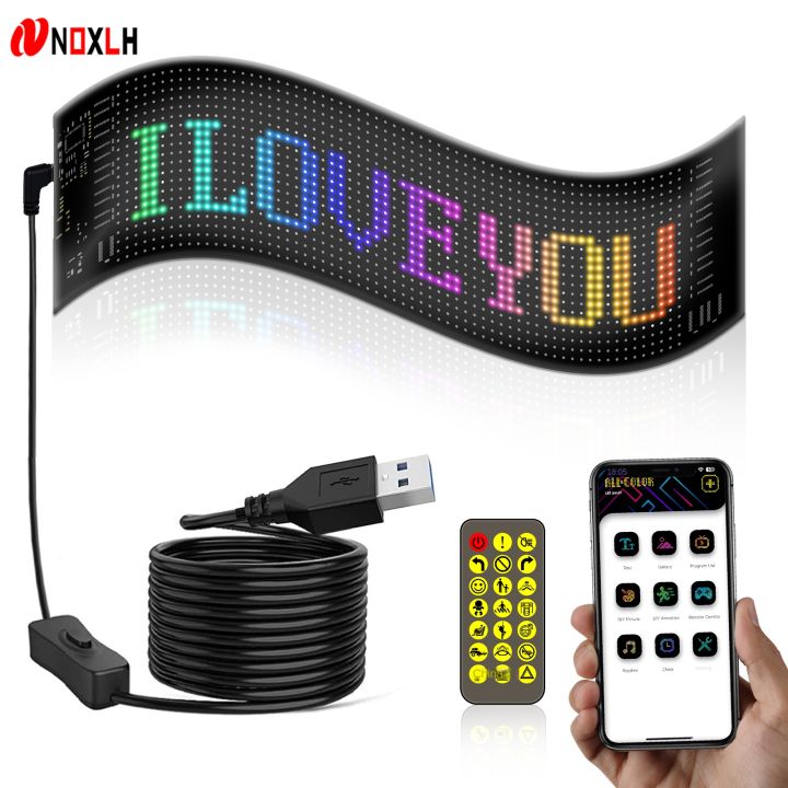 LED Pixel Panel Scrolling Advertising Car Rear Window Signs Flexible ...