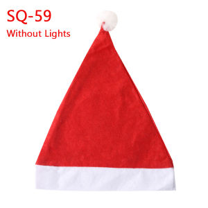 Protree Christmas Xmas Hat Santa Claus Hat Christmas Cap With Blinking Star Light free size