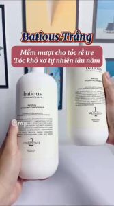 DẦU GỘI - DẦU XẢ BATIOUS Trắng 500ML Hydrating Giúp Tóc Mềm Mượt Chắc Khỏe Giảm Khô Xơ Gãy Rụng Dưỡng Ẩm Phục Hồi Tóc Chẻ Ngọn