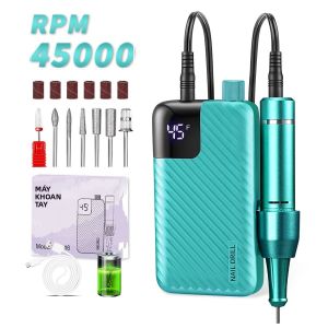 Máy Khoan Móng Tay Tốc Độ Cao Có Thể Sạc Lại Cấp Độ Salon Pin 4500mAh Dụng Cụ Làm Móng Điện Dành Cho Chuyên Gia Và Người Mới Bắt Đầu