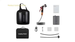 Portable Camping Shower with 20L Solar Heating Bag Rechargeable Electric Shower Pump Kit For Pet Car Outdoor Hiking Washing