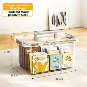 Hand-carry Large Capacity Transparent Thickening Storage Basket