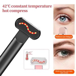 EMS Microcurrent Face Lifting Device Red Light Facial Wand Eye Neck Massager Skin Tightening Anti Wrinkle Skin Care Beauty Tool