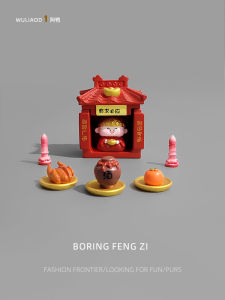 Creative Desktop Decoration Wealth Attracting God Figurine New Classical Style Resin Craft Office Desk Workstation Ornaments