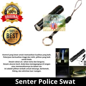 TJ Senter camping/Senter Police 3w Mini Senter Swat Police Senter Mini 3 Wat Baterai AA
