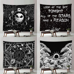 Art Abstract Black And White Stars Wall Hanging
