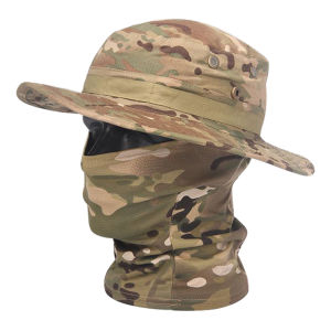 Camouflage Boonie หมวก Balaclava หมวกชุดหมวกพับได้กลางแจ้งการล่าสัตว์ตกปลาหมวกปีกกว้างหมวกกันแดดหมวก