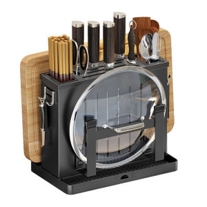 กล่องใส่มีด ที่เสียบมีดสแตนเลส แบบติดผนัง กล่องเสียบมีด ที่เก็บฝาหม้อ ชั้นวางของในครัว ที่วางเขียง ชั้นวางมีดสแตนเลส ที่ใส่มีดติดผนัง ไม่เป็นสนิม