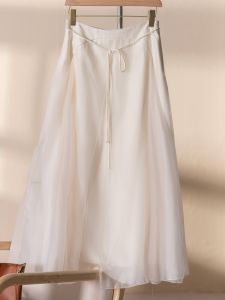 Elegant Long Fairy Tale Half Skirt High Waist Drifting Fashionable Autumn Spring New Arrival plus Size Polyester Blend Skirt