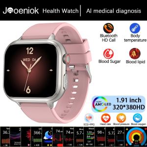 2026New ECG Health SmartWatch Men Blood Lipids Heart Rate HPV NFC Body Temperature Bluetooth Call Smart Watch Men Android IOS